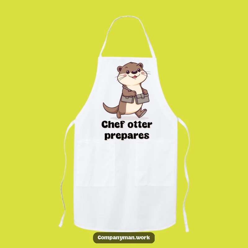 Funny Otter Apron: Hilarious Kitchen Gift for Determined Chefs