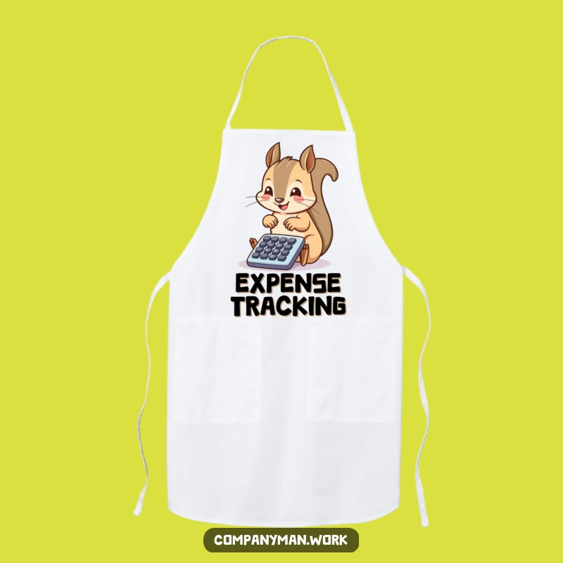 Funny Squirrel Calculator Apron: Chef's Delight for Kitchen Humor Lovers