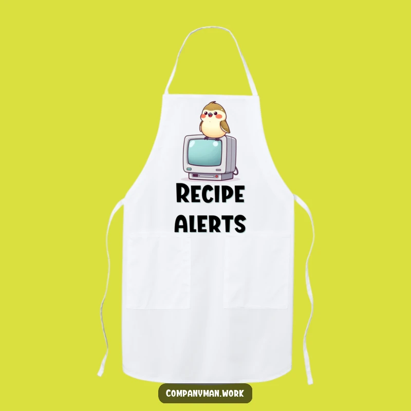 Funny Chickadee Computer Apron: Cook with Chirpy Tech Enthusiasm
