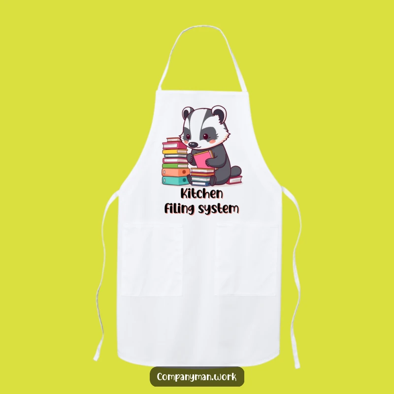 Funny Badger Organizing Folders Apron: Hilarious Kitchen Organizer's Gift