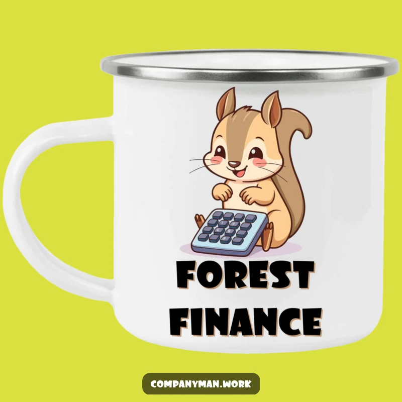 Funny Squirrel Calculator Camping Mug: Adventure Fuel with Woodland Humor