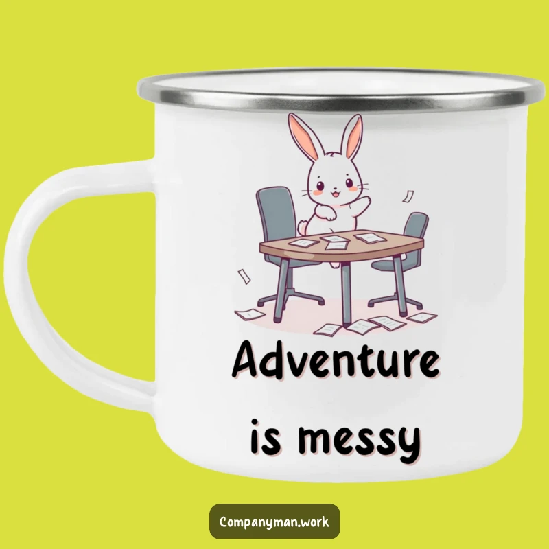 Funny Bunny Camp Chaos Mug: Outdoor Playfulness for the Adventurer