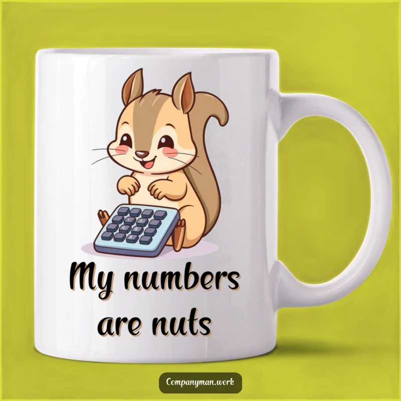 Funny Squirrel Calculator Mug: Adorable Animal Office Humor Gift for Accountants