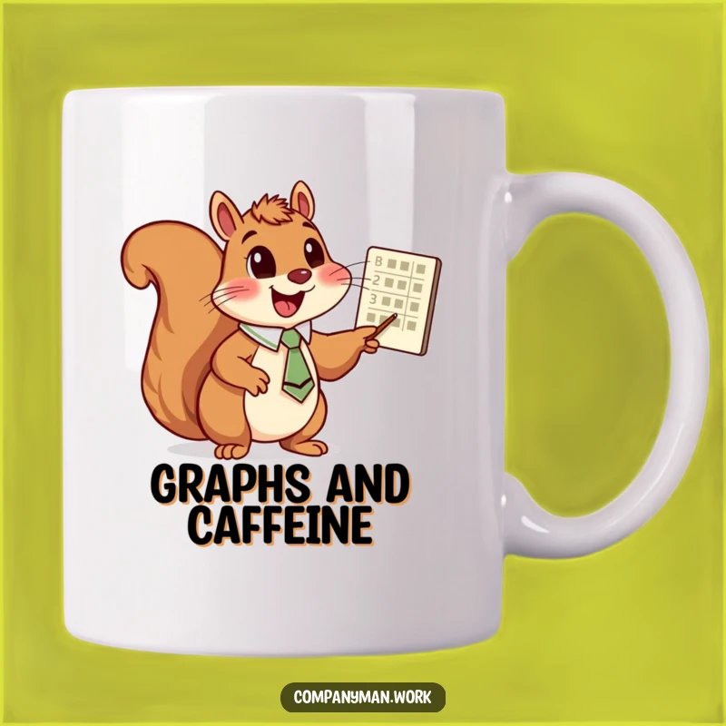 Funny Squirrel Chart Mug: Hilarious Gift for the Enthusiastic Analyst