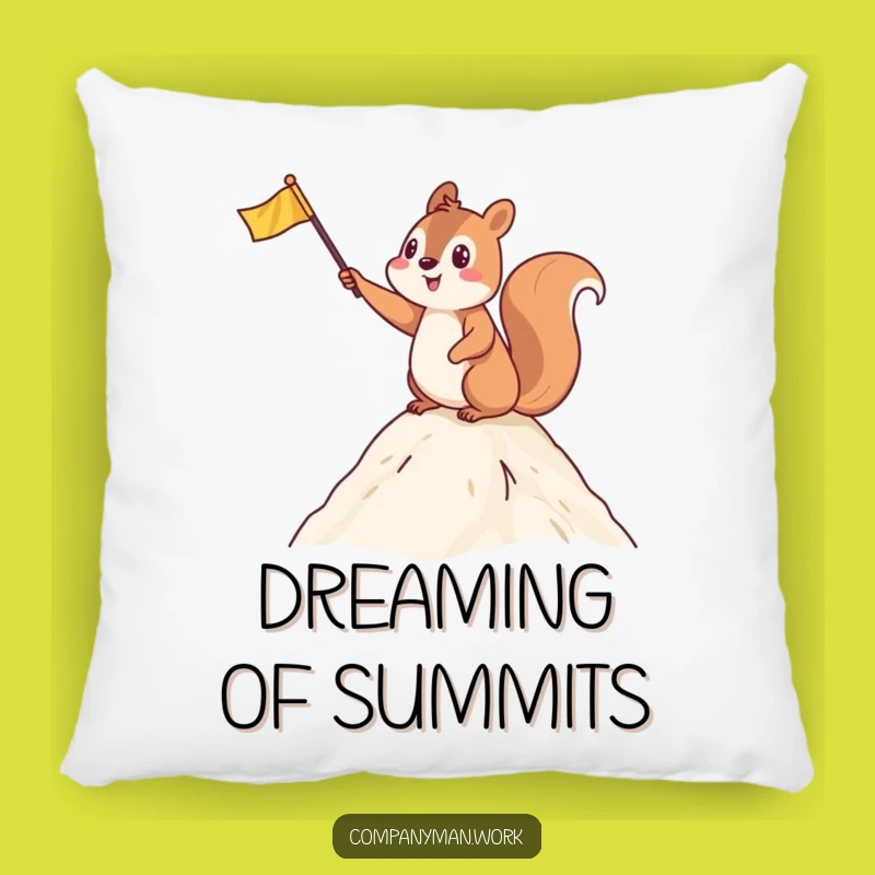 Funny Squirrel Summit Pillow: Cozy Comfort for Your Victorious Moments