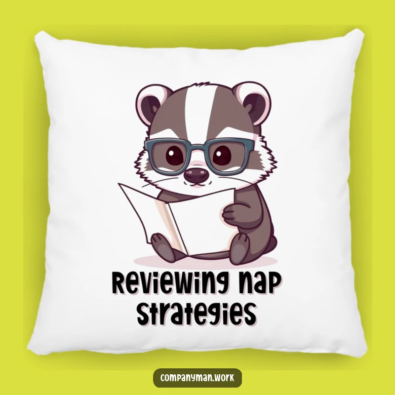 Funny Badger Reading Pillow: Comfortable and Humorous Accent for Your Space