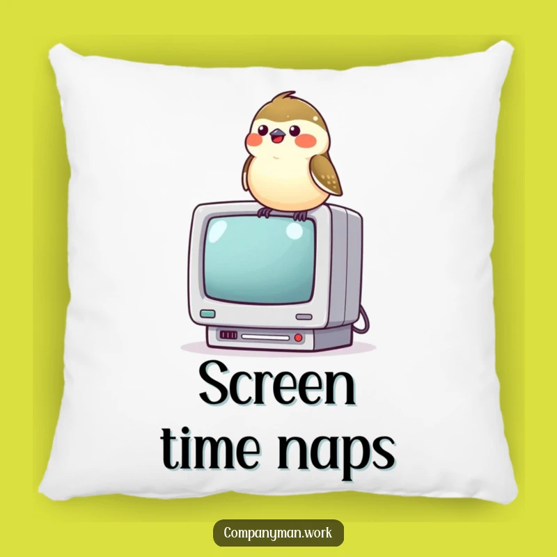 Funny Chickadee Computer Pillow: Cozy Comfort with Cheerful Tech Vibes