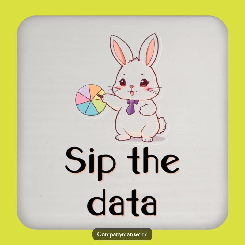 Funny Rabbit Business Drink Coaster: Protect Surfaces with Professional Charm