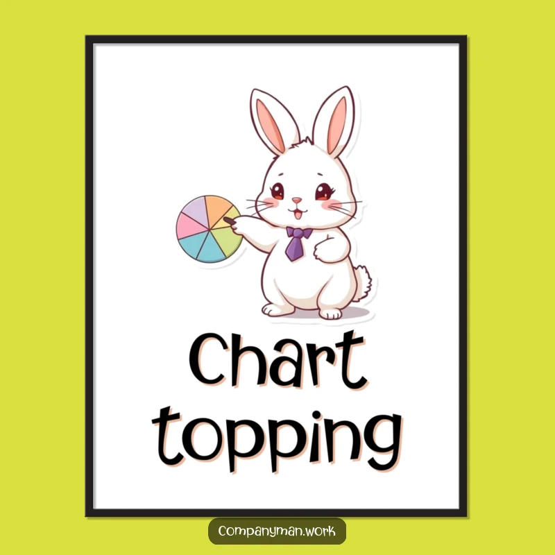 Funny Rabbit Business Poster: Motivational Wall Art for Presentations