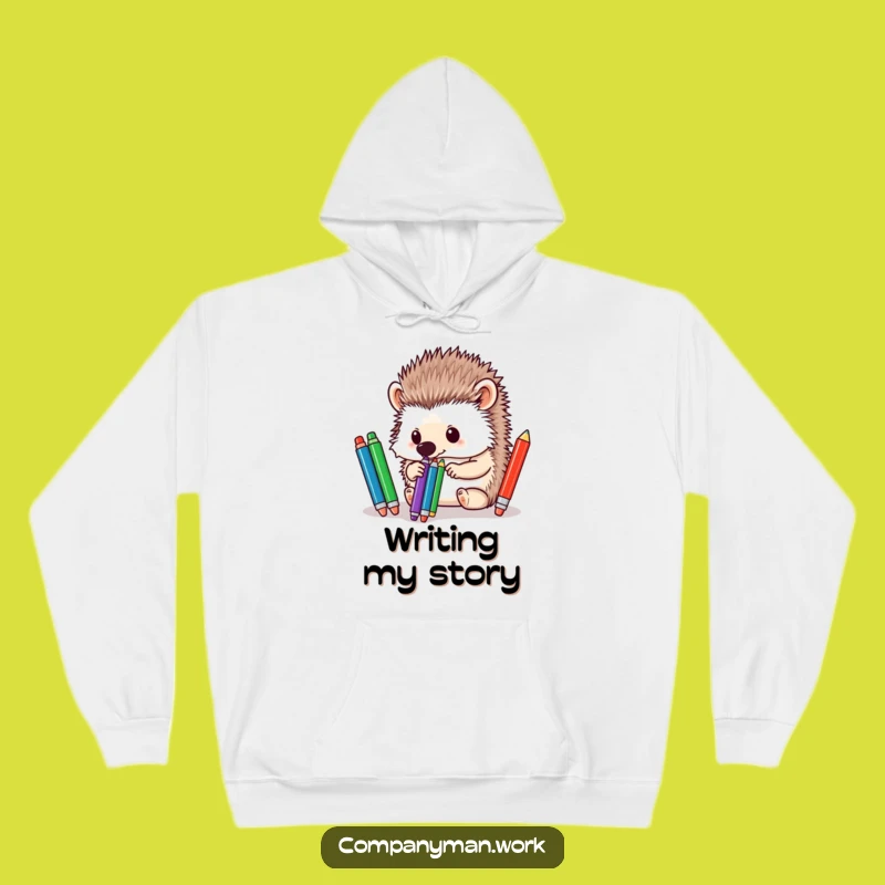 Funny Hedgehog Pen Sorter Hoodie: Cozy Comfort for Organized Minds