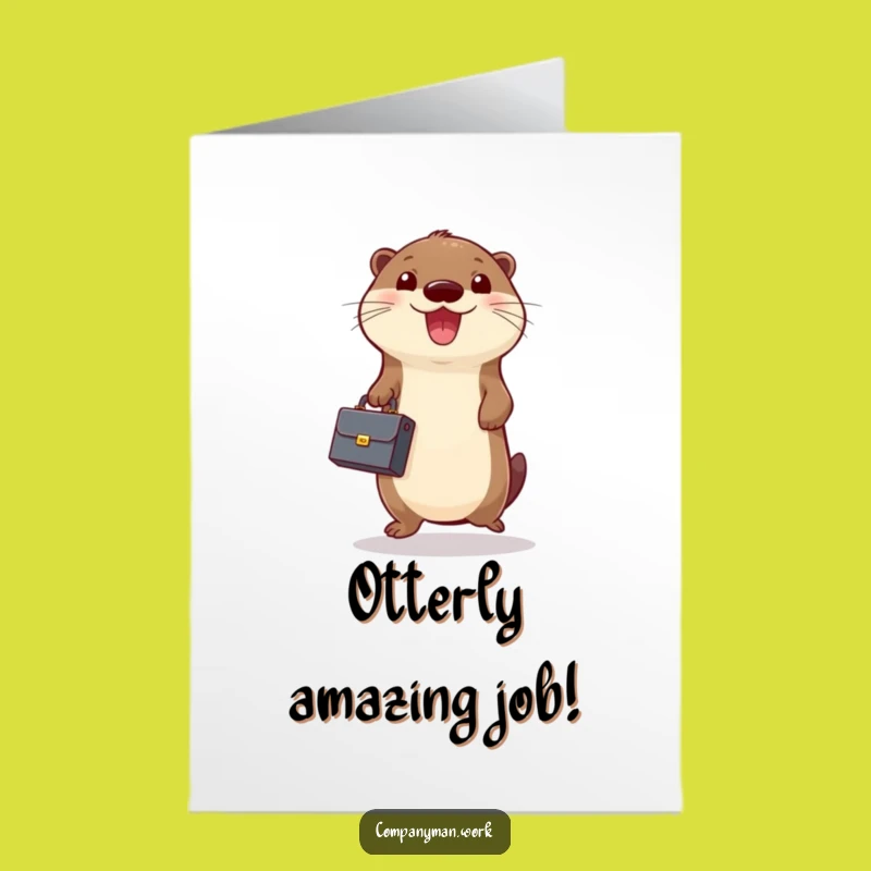 Free Printable Otter Congratulations Card - Enthusiastic Downloadable for Success