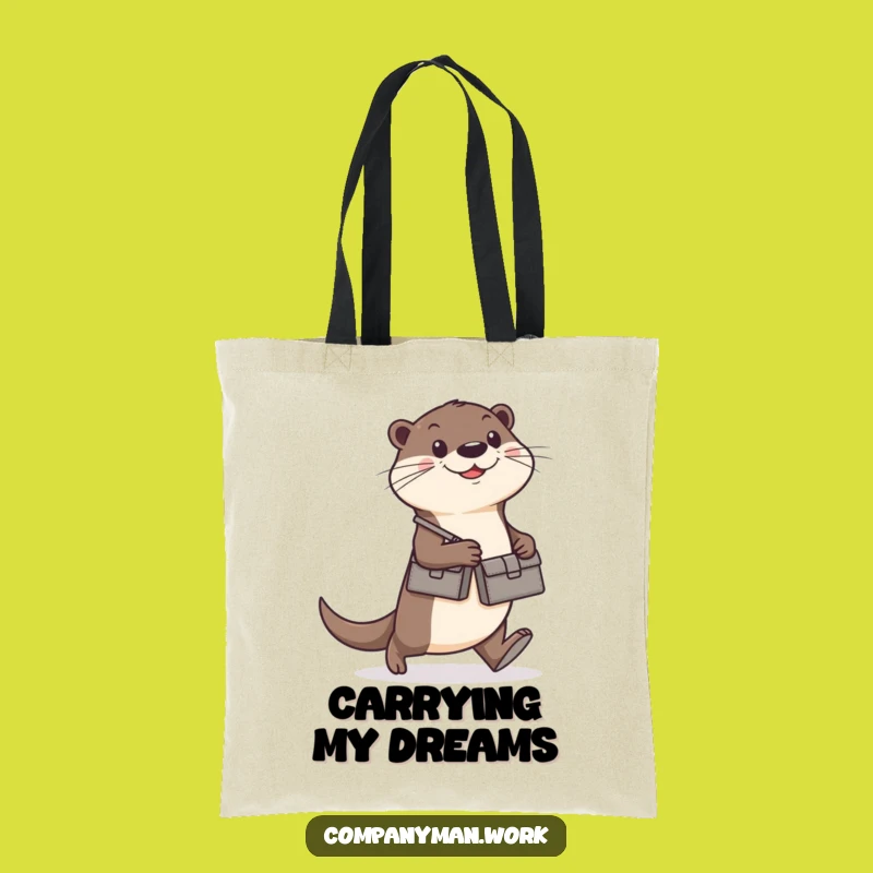 Funny Otter Tote Bag: Carry Your Goals with Hilarious Purpose Gift