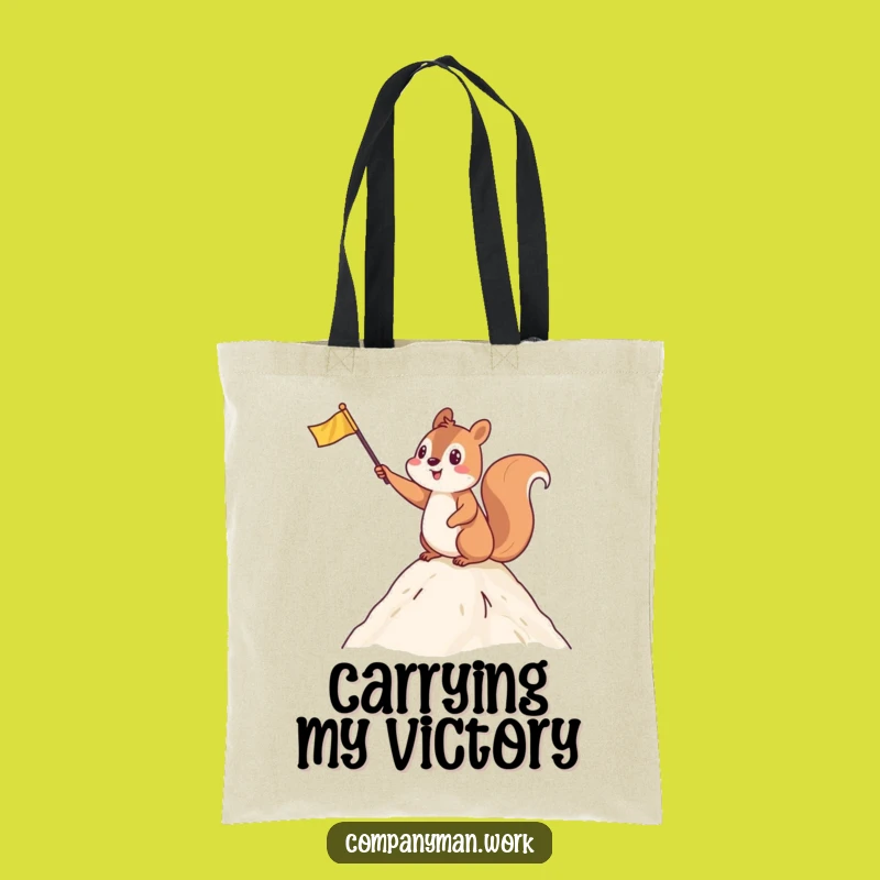 Funny Squirrel Achievement Tote Bag: Carry Your Success with Style
